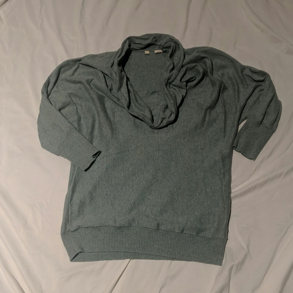 Moth cowl neck 3/4 sleeve sweater